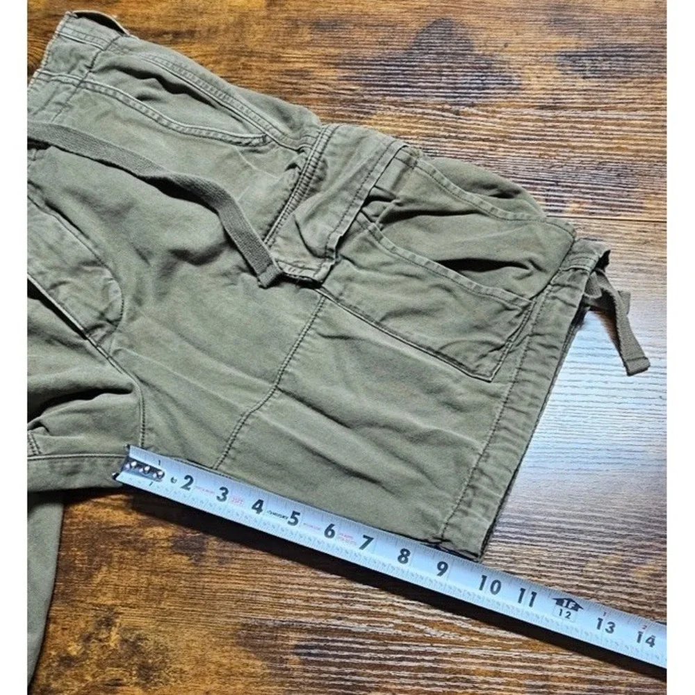 VTG Abercrombie & Fitch 30x10 Army Green Cargo Shorts Heavy Cotton Button Fly
